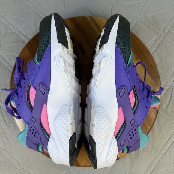 Nike Huarache Run Ultra Now Big Kids BQ7096-300 Green Grape Pink Shoes Youth 5 - Picture 9 of 11